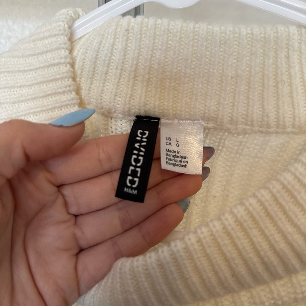 H&M Off-White Ribbed Sweater - Picture 3 of 3